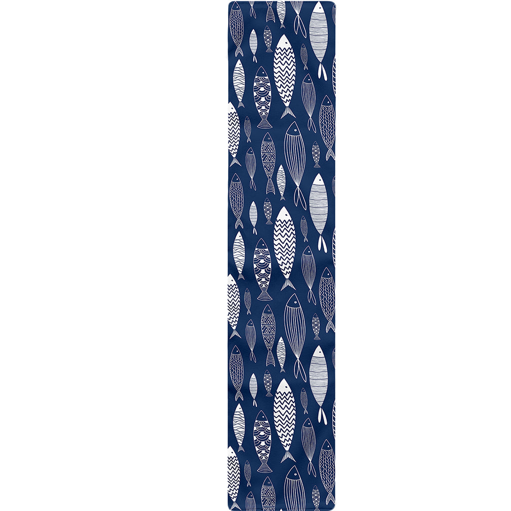 Ornamental Fish Pattern Print Table Runner