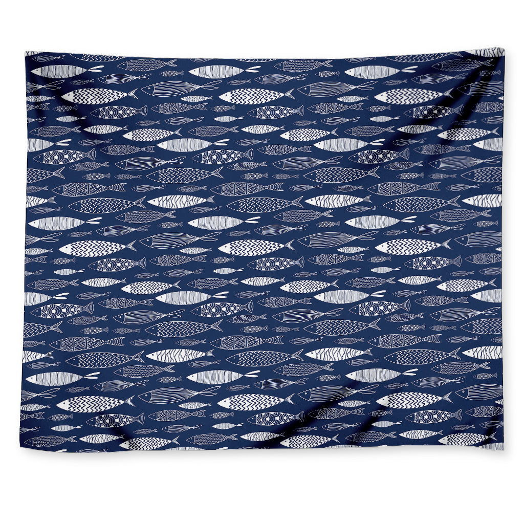 Ornamental Fish Pattern Print Tapestry