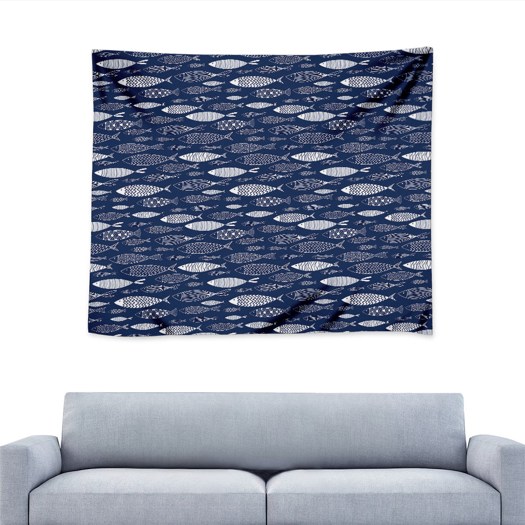 Ornamental Fish Pattern Print Tapestry