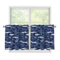 Ornamental Fish Pattern Print Tier Curtains