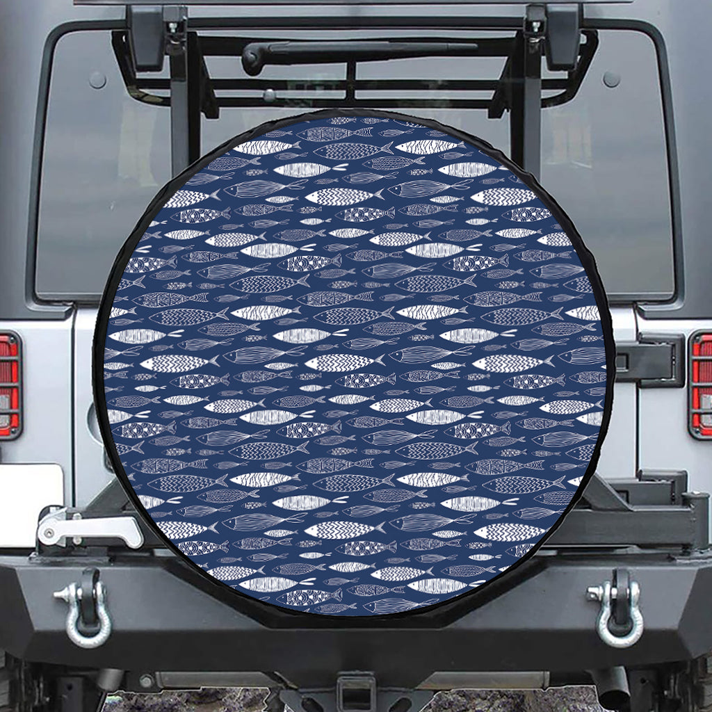 Ornamental Fish Pattern Print Tire Cover