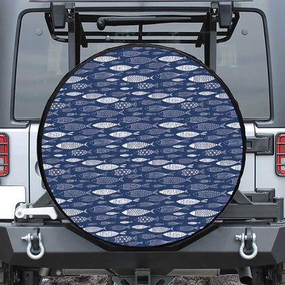 Ornamental Fish Pattern Print Tire Cover