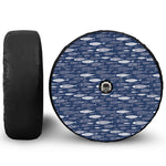 Ornamental Fish Pattern Print Tire Cover With Camera Hole