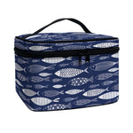 Ornamental Fish Pattern Print Travel Makeup Bag