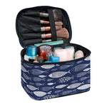Ornamental Fish Pattern Print Travel Makeup Bag