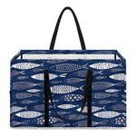 Ornamental Fish Pattern Print Utility Tote Bag