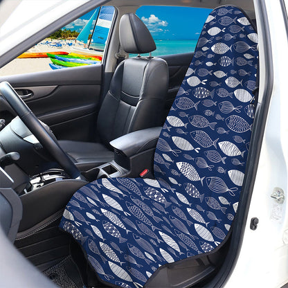 Ornamental Fish Pattern Print Waterproof Car Seat Cover