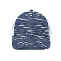 Ornamental Fish Pattern Print White Mesh Trucker Hat