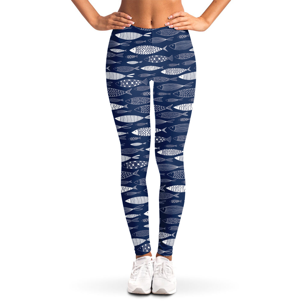 Ornamental Fish Pattern Print Women's Leggings