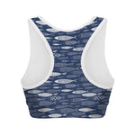 Ornamental Fish Pattern Print Women's Sports Bra