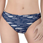 Ornamental Fish Pattern Print Women's Thong