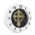 Ornamental Golden Cross Print Alarm Clock