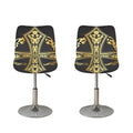 Ornamental Golden Cross Print Bar Stool Covers