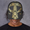 Ornamental Golden Cross Print Baseball Cap