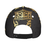 Ornamental Golden Cross Print Baseball Cap