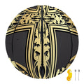 Ornamental Golden Cross Print Basketball
