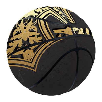 Ornamental Golden Cross Print Basketball