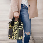 Ornamental Golden Cross Print Bible Tote Bag