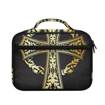 Ornamental Golden Cross Print Briefcase Bible Bag