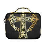 Ornamental Golden Cross Print Briefcase Bible Bag