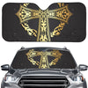 Ornamental Golden Cross Print Car Windshield Sun Shade