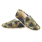 Ornamental Golden Cross Print Casual Shoes