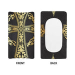 Ornamental Golden Cross Print Changing Pad Cover