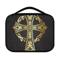 Ornamental Golden Cross Print Classic Bible Case