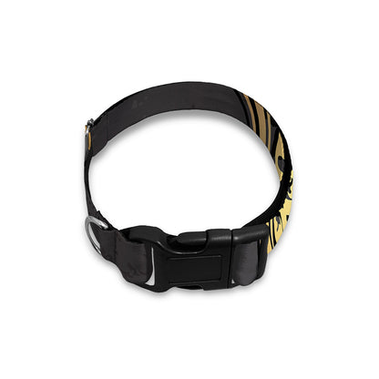 Ornamental Golden Cross Print Dog Collar
