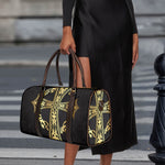 Ornamental Golden Cross Print Duffle Bag