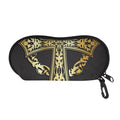 Ornamental Golden Cross Print Glasses Case