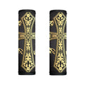 Ornamental Golden Cross Print Handle Covers