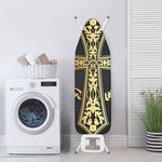 Ornamental Golden Cross Print Ironing Board Cover