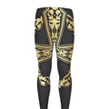 Ornamental Golden Cross Print Men's Leggings
