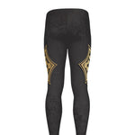 Ornamental Golden Cross Print Men's leggings