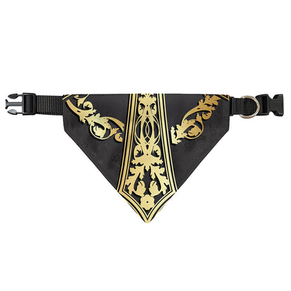 Ornamental Golden Cross Print Over The Collar Dog Bandana