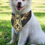 Ornamental Golden Cross Print Over The Collar Dog Bandana