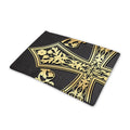 Ornamental Golden Cross Print Pet Cooling Mat Cover