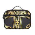 Ornamental Golden Cross Print Portable Lunch Bag