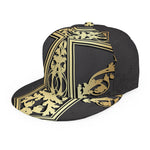 Ornamental Golden Cross Print Snapback Cap