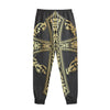 Ornamental Golden Cross Print Sweatpants