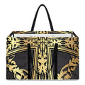 Ornamental Golden Cross Print Utility Tote Bag