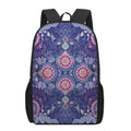 Ornamental Paisley Mandala Print 17 Inch Backpack