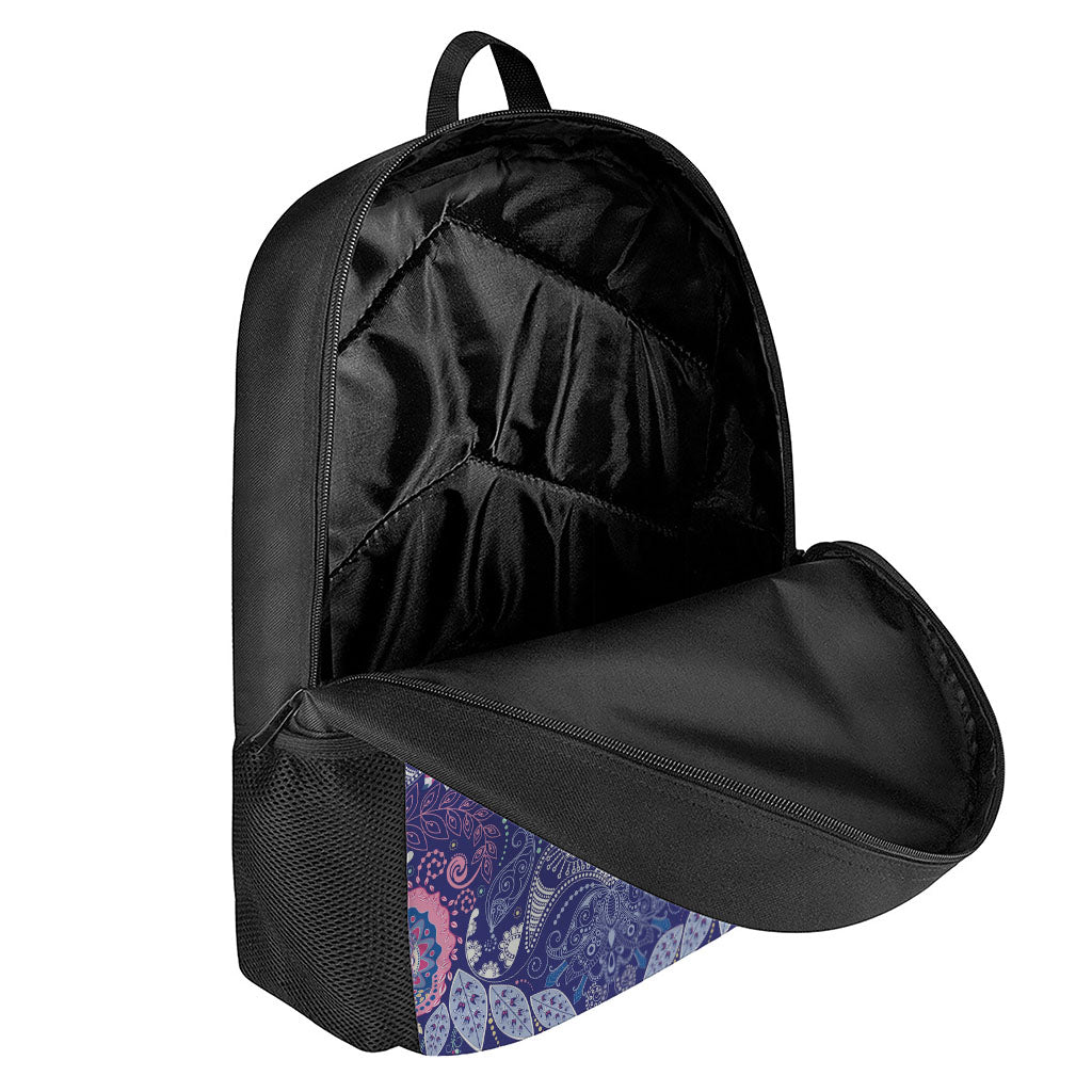Ornamental Paisley Mandala Print 17 Inch Backpack