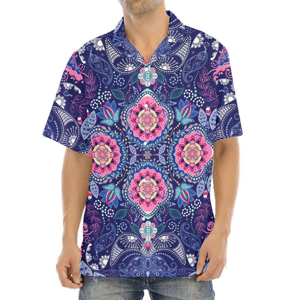 Ornamental Paisley Mandala Print Aloha Shirt