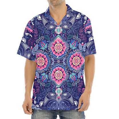 Ornamental Paisley Mandala Print Aloha Shirt