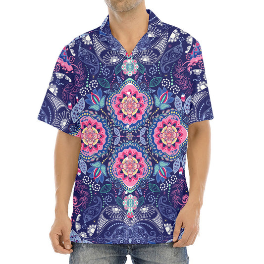 Ornamental Paisley Mandala Print Aloha Shirt