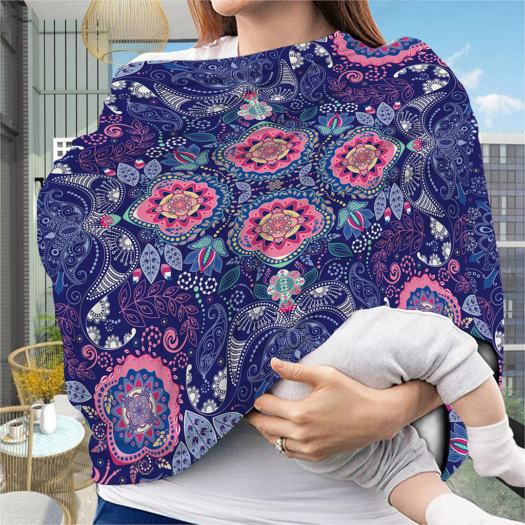 Ornamental Paisley Mandala Print Baby Seat Cover