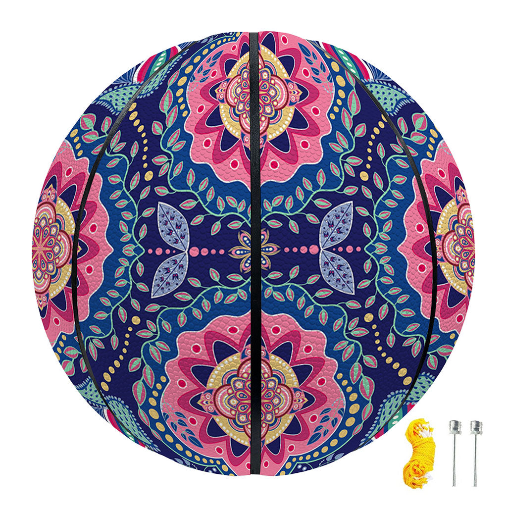 Ornamental Paisley Mandala Print Basketball