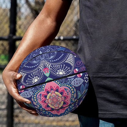 Ornamental Paisley Mandala Print Basketball
